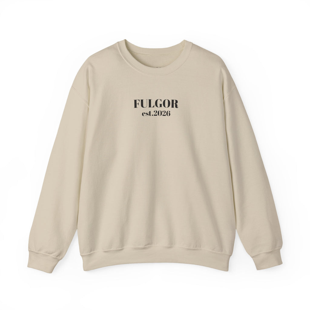 Fulgor Diamond Crewneck Sweatshirt — "Built Different." Graphic Pullover