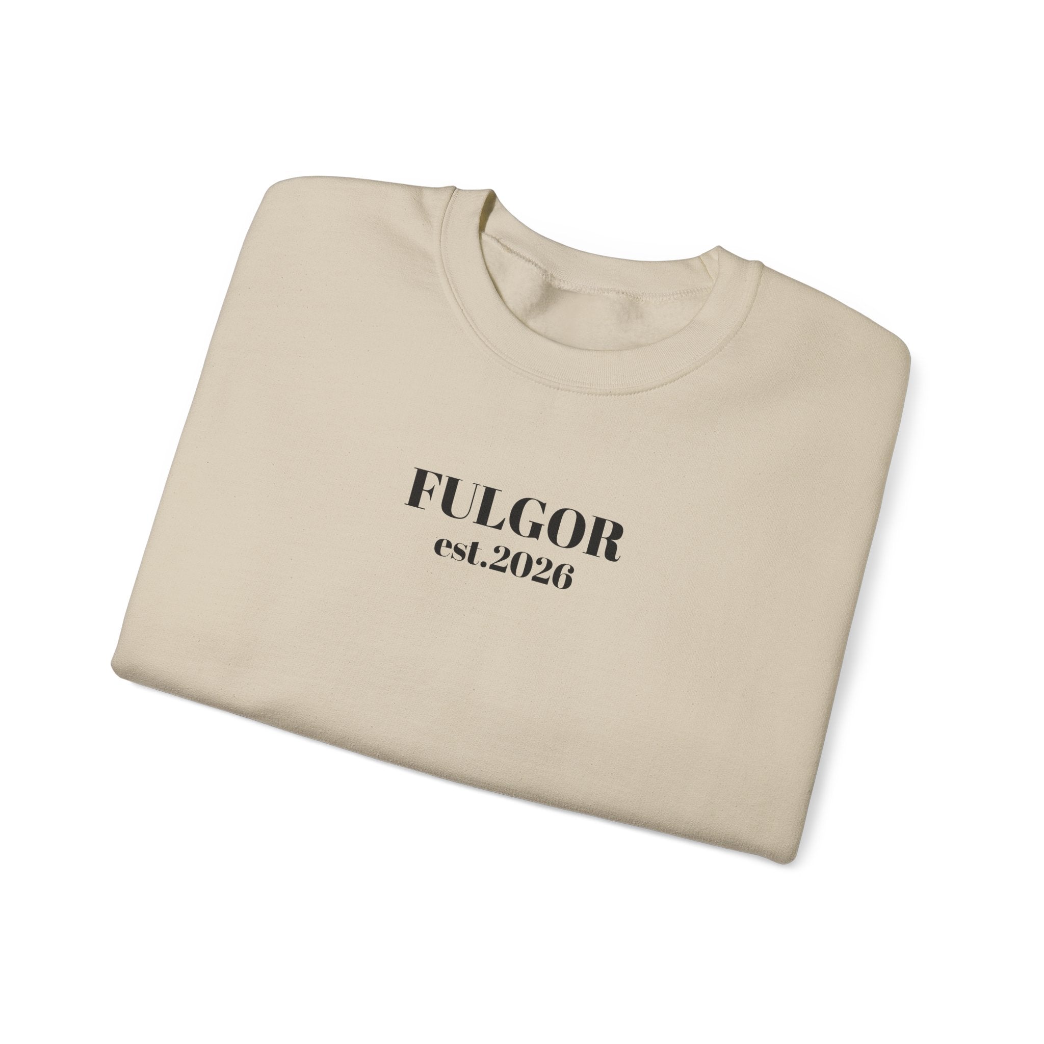 Fulgor Diamond Crewneck Sweatshirt — "Built Different." Graphic Pullover