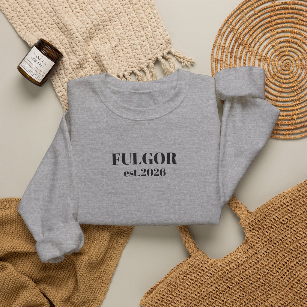 Fulgor Diamond Crewneck Sweatshirt — "Built Different." Graphic Pullover