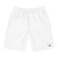 Men's White Board Shorts – Minimal Surf Logo Swim Trunks